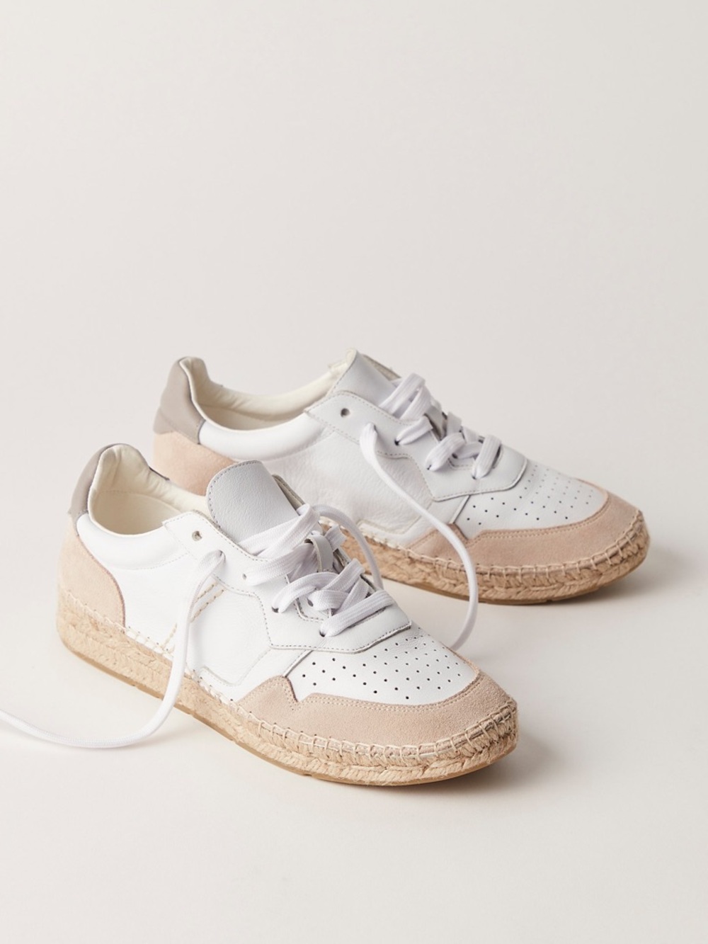 Free People Serendipity Sneakers Women's White & Beige Casual Espadrille Size 41